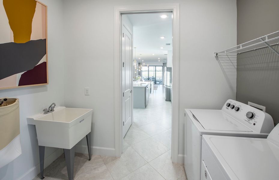 Laundry room washer and dryer