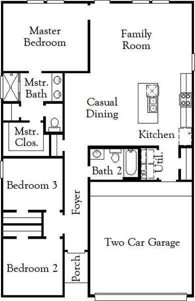 2D floor plan layout for the Potter by Coventry Homes in Windrose Green 45', Angleton, TX (Image 3). 2D floor plan layout for the Potter by Coventry Homes in Windrose Green 45', Angleton, TX (Image 3).
