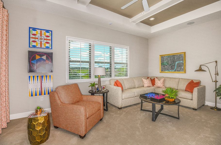 Representative furnished interior of a home built from the Captiva by Neal Communities in Canoe Creek, Parrish (Image 13). Representative furnished interior of a home built from the Captiva by Neal Communities in Canoe Creek, Parrish (Image 13).