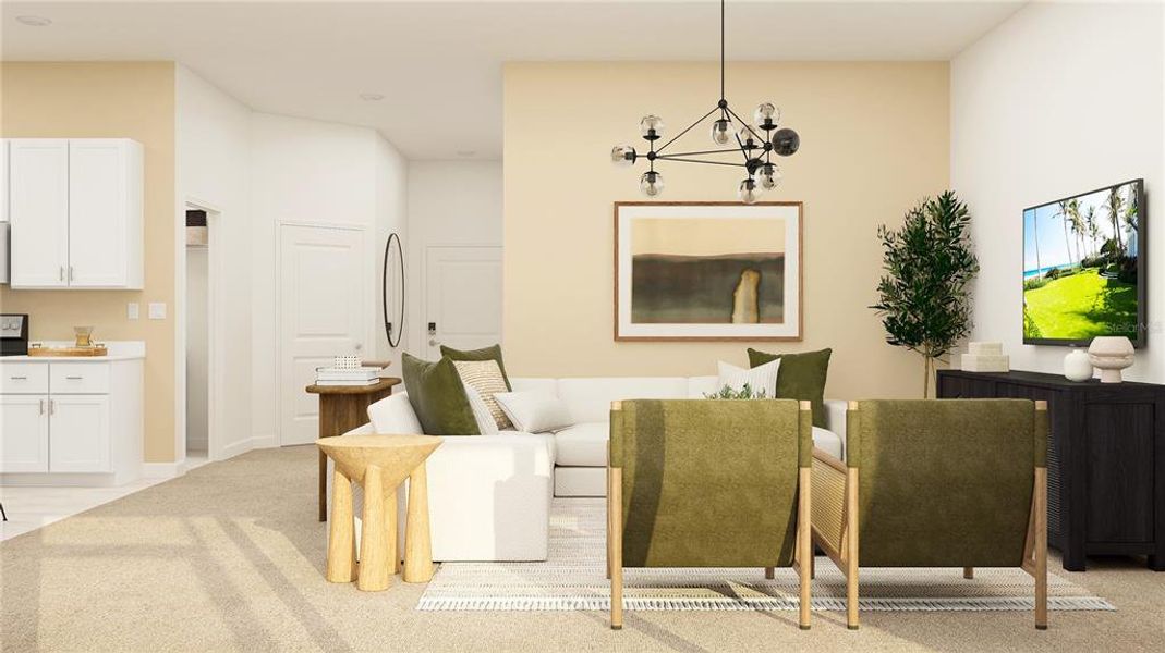 Furnished interior view inside a new home in Wellen Park Golf & Country Club, Venice (Image 10). Furnished interior view inside a new home in Wellen Park Golf & Country Club, Venice (Image 10).