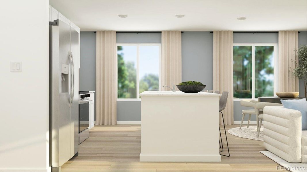 Furnished interior view inside a new home in , Colorado Springs (Image 14). Furnished interior view inside a new home in , Colorado Springs (Image 14).