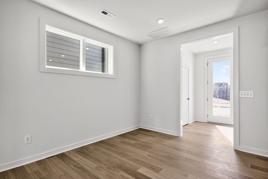 Representative unfurnished interior of a home built from the Flint B by Homes by Dickerson in Chatham Park, Pittsboro (Image 13).