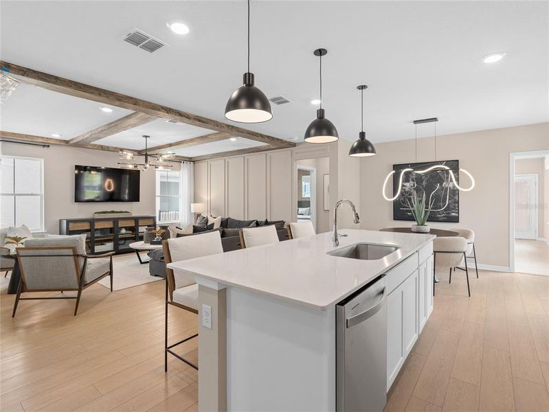 Furnished interior view inside a new home in EverBe, Orlando (Image 19).