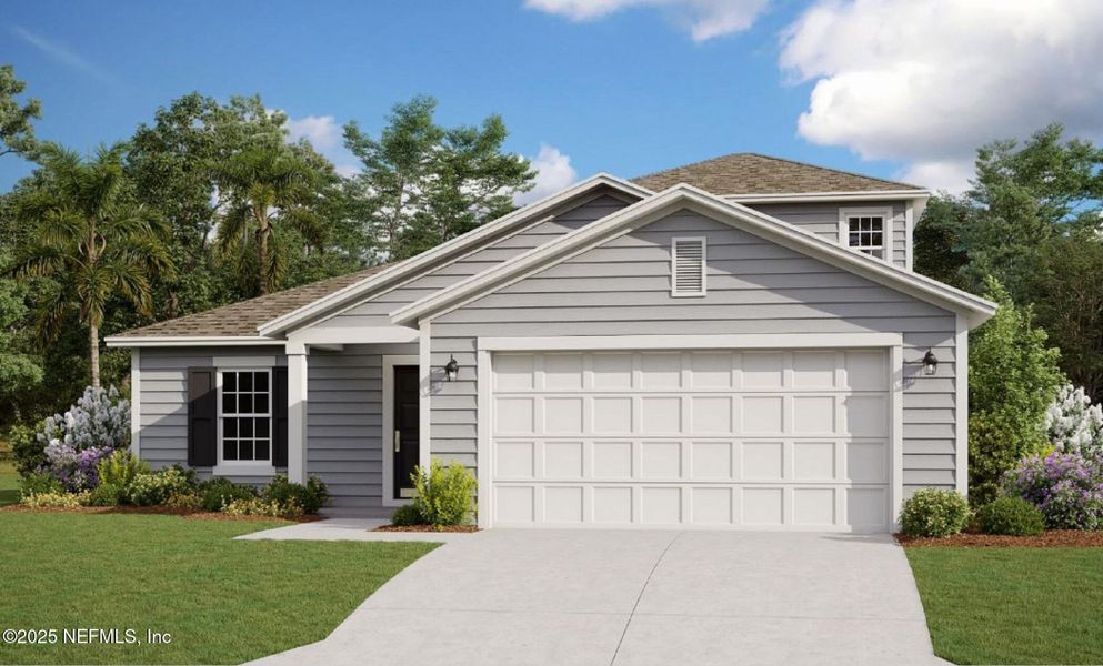 Front exterior of a new home in , Jacksonville, FL, highlighting curb appeal (Image 1).