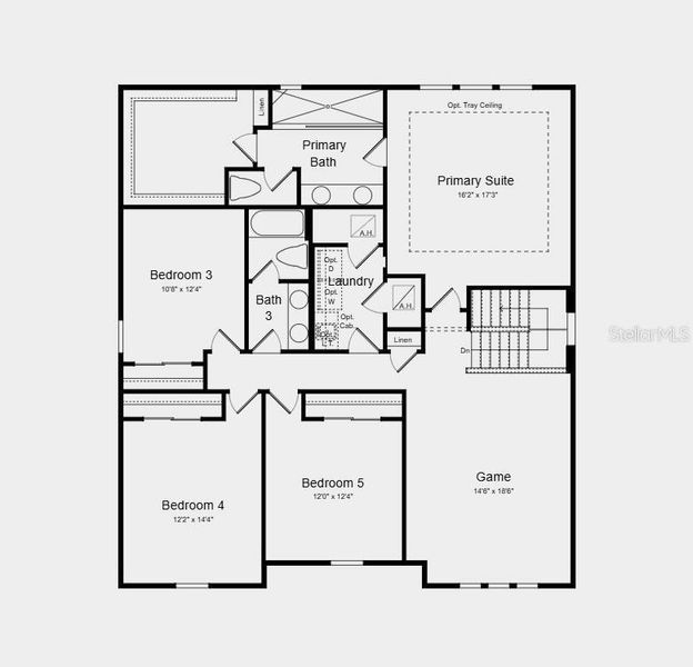 2D floor plan layout of this home in Skye Ranch Community Group Page, Sarasota, FL (Image 3).