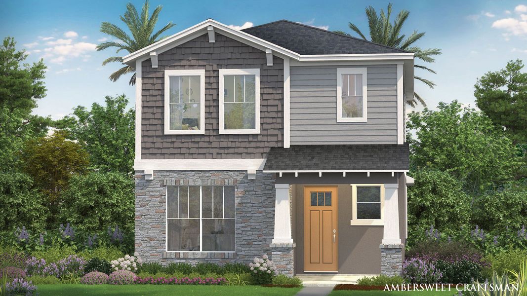 Representative exterior photo of a completed home built from the Ambersweet by DRB Homes in Trinity Place, St. Cloud, FL (Image 23). Representative exterior photo of a completed home built from the Ambersweet by DRB Homes in Trinity Place, St. Cloud, FL (Image 23).