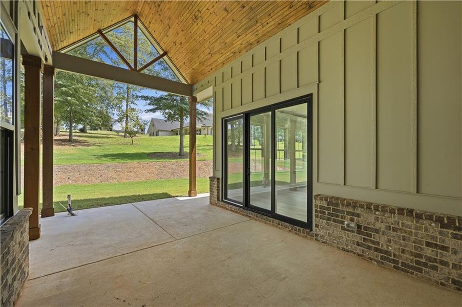 Exterior details and patio area of a home in , Commerce (Image 4). Exterior details and patio area of a home in , Commerce (Image 4).