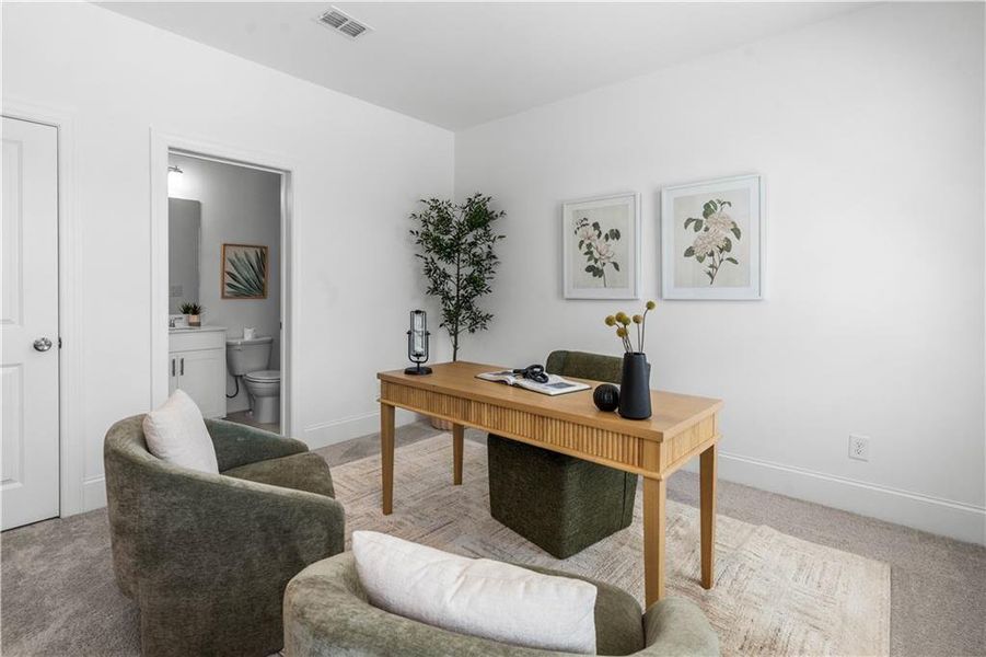 Furnished interior view inside a new home in Waterside Townhomes, Peachtree Corners (Image 9).