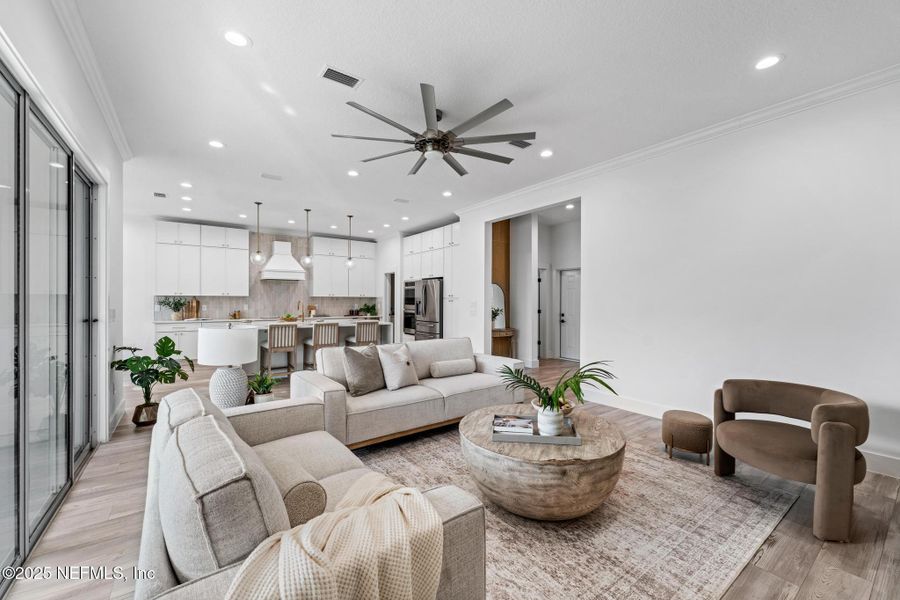 Furnished interior view inside a new home in , Jacksonville Beach (Image 50). Furnished interior view inside a new home in , Jacksonville Beach (Image 50).