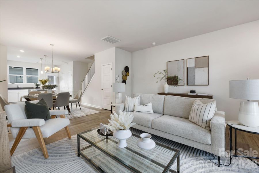 Furnished interior view inside a new home in Edgewood Preserve, Huntersville (Image 5).