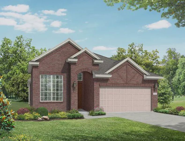 Representative exterior photo of a completed home built from the Rowen by Chesmar Homes in Brookewater 45's, Rosenberg, TX (Image 18).