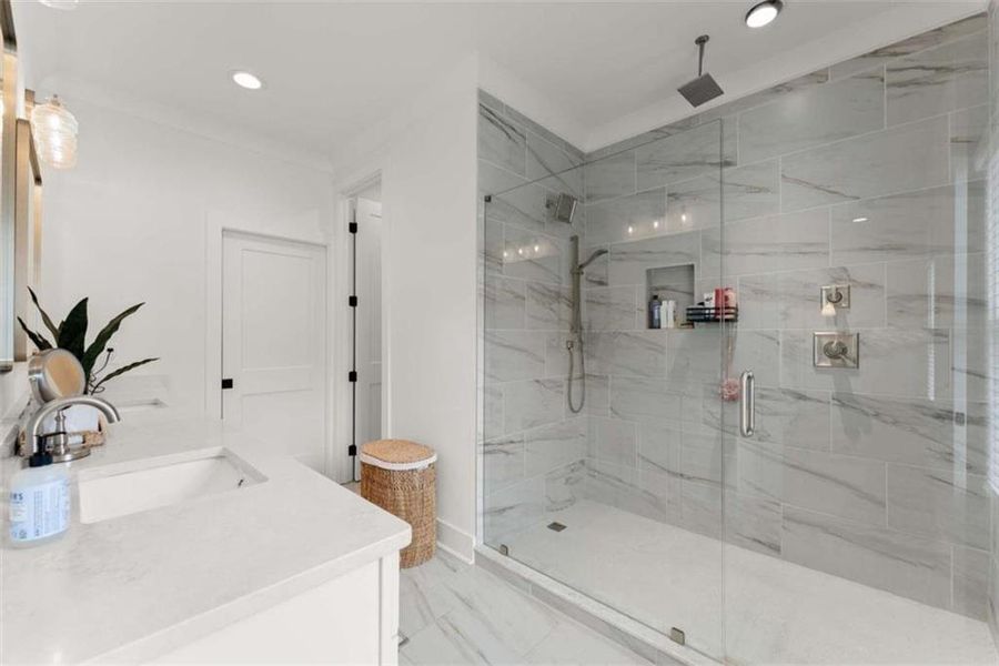 Furnished interior view inside a new home in Skyview On Broad, Sugar Hill (Image 51).