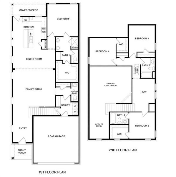 2D floor plan layout of this home in The Woods at Lindsey Place, Anna, TX (Image 2). 2D floor plan layout of this home in The Woods at Lindsey Place, Anna, TX (Image 2).