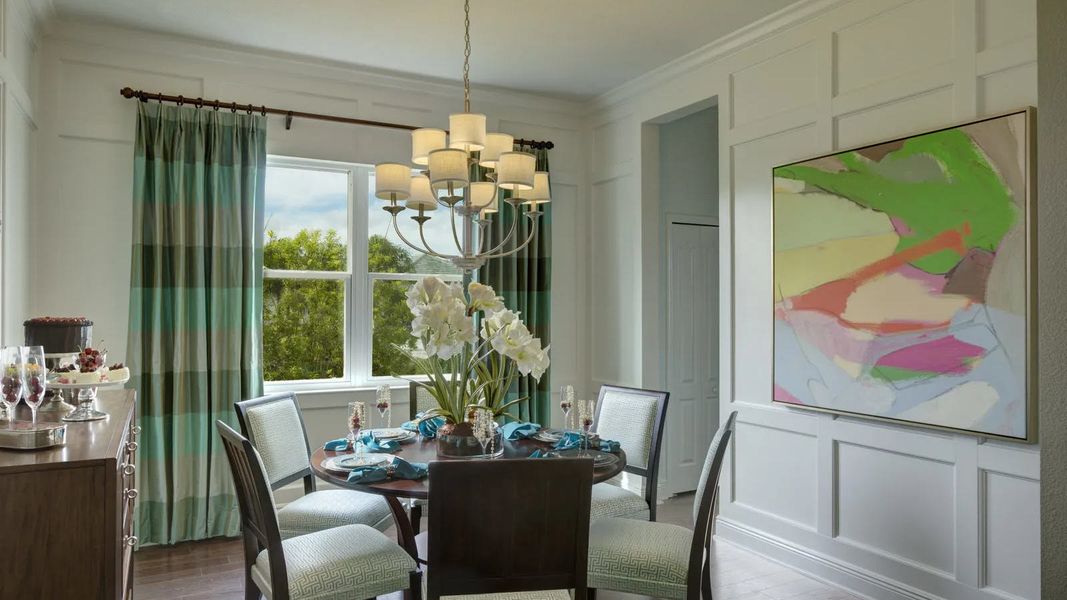 Furnished interior view inside a new home in Palm Grove Real Estate and Homes for Sale in Lakewood Ranch, FL - Neal Communities, Bradenton (Image 9).