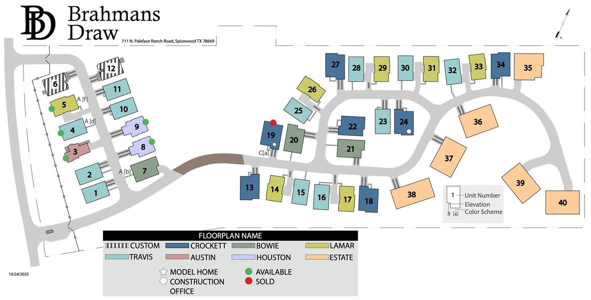 Visualize your future home with this comprehensive map, detailing available units and their distinct floor plans within the community.