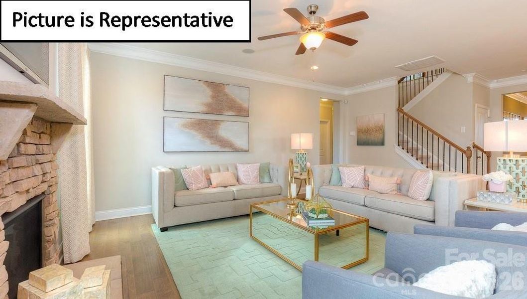 Furnished interior view inside a new home in Falls Cove, Troutman (Image 12). Furnished interior view inside a new home in Falls Cove, Troutman (Image 12).