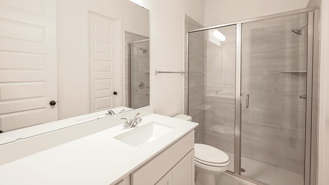 Furnished interior view inside a new home in Crosswinds, Kyle (Image 6).