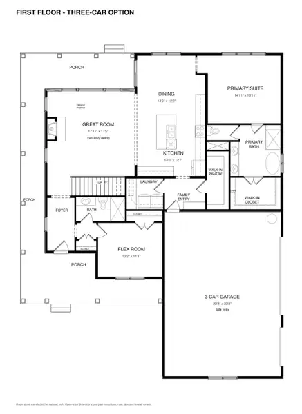 2D floor plan layout of this home in The Tate Reserve, Springfield, TN (Image 3).