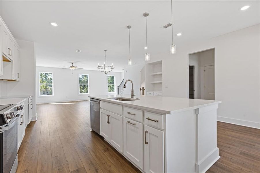 Furnished interior view inside a new home in , Suwanee (Image 6).