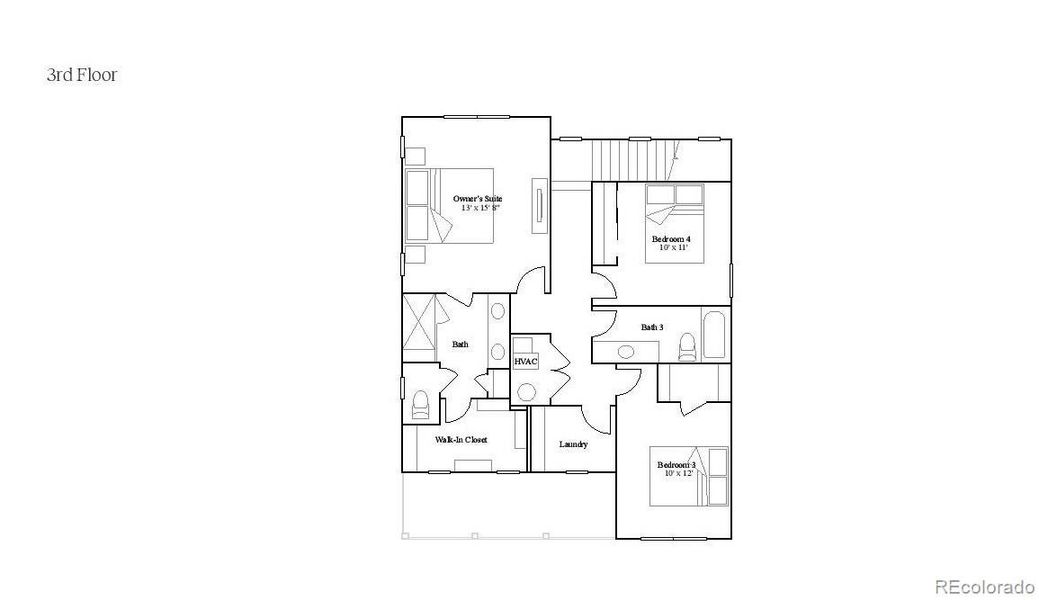 2D floor plan layout of this home in Sterling Ranch, Littleton, CO (Image 2).