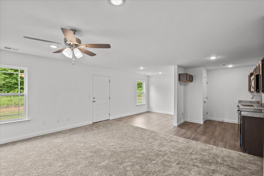 Representative unfurnished interior of a home built from the Lexington by Enchanted Homes in Arcadia Village, Spartanburg (Image 9).