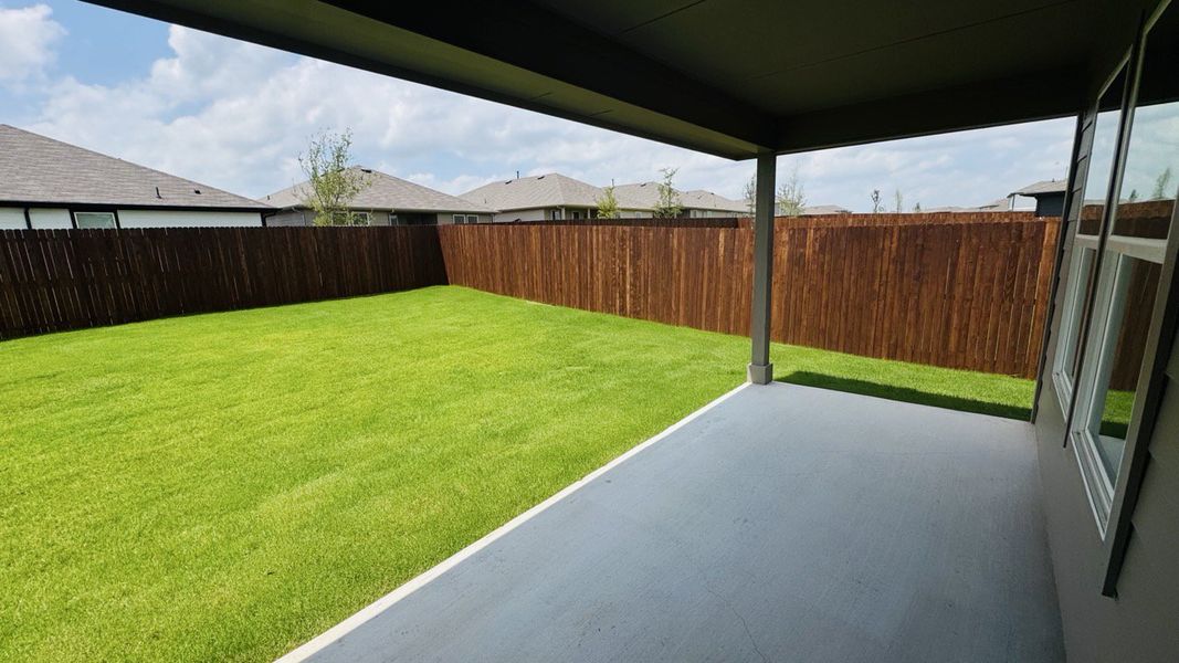 Exterior details and patio area of a home in Lonestar at Liberty Trails, Fort Worth (Image 2).