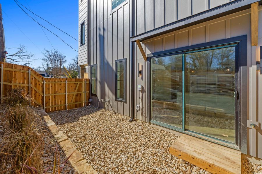 Exterior details and patio area of a home in , Austin (Image 3).