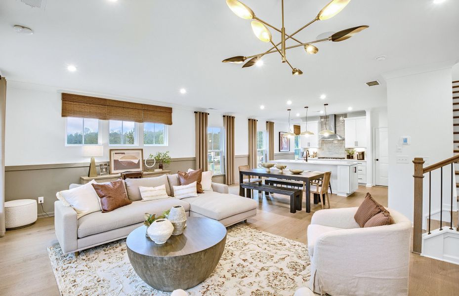 Furnished interior in a model home at Ansley Towns in Cumming (Image 2).