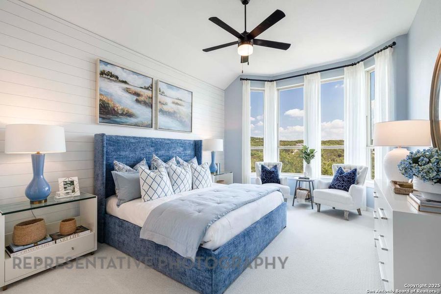 Furnished interior view inside a new home in Davis Ranch: 50ft. lots, San Antonio (Image 32).