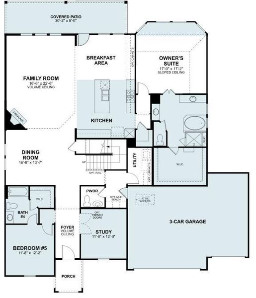 2D floor plan layout of this home in Berryknoll, Montgomery, TX (Image 4). 2D floor plan layout of this home in Berryknoll, Montgomery, TX (Image 4).