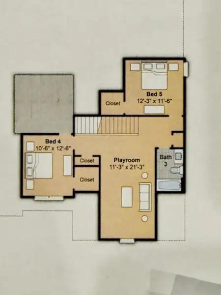 2D floor plan layout of this home in White Oak, Arlington, TN (Image 3). 2D floor plan layout of this home in White Oak, Arlington, TN (Image 3).