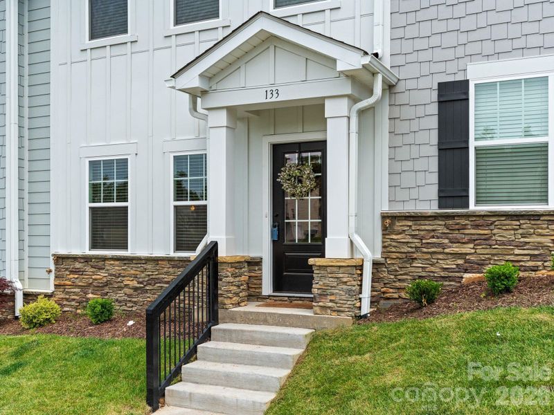 Exterior details and patio area of a home in , Asheville (Image 28).