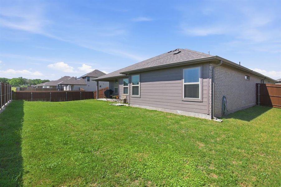 Space on the side of home also for more backyard space