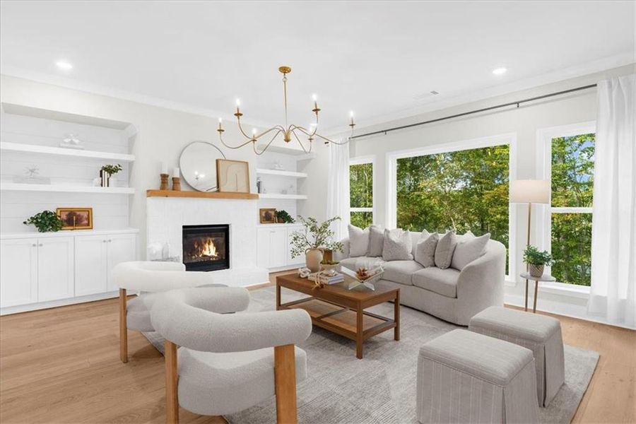 Furnished interior view inside a new home in , Flowery Branch (Image 12).