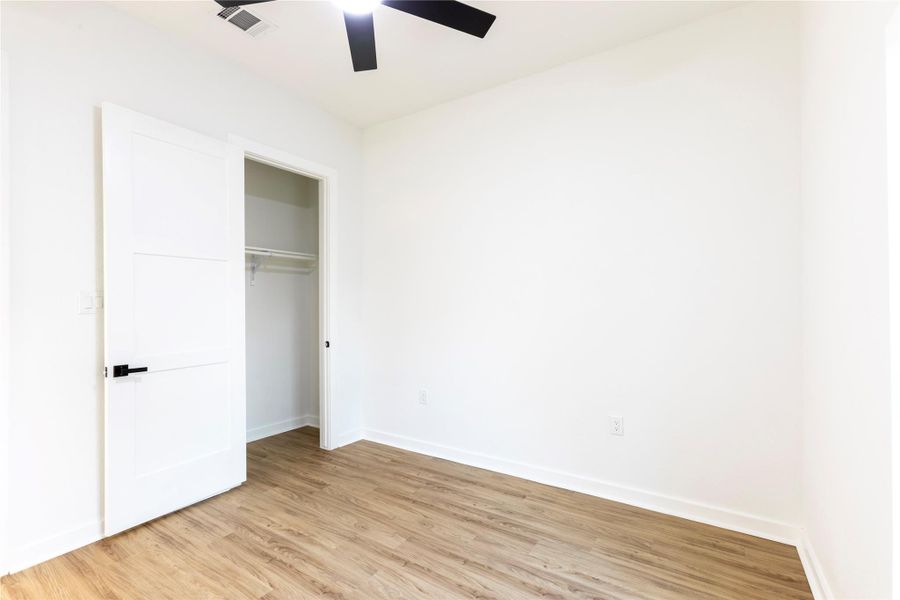 Bedroom two with its own spacious closet.
