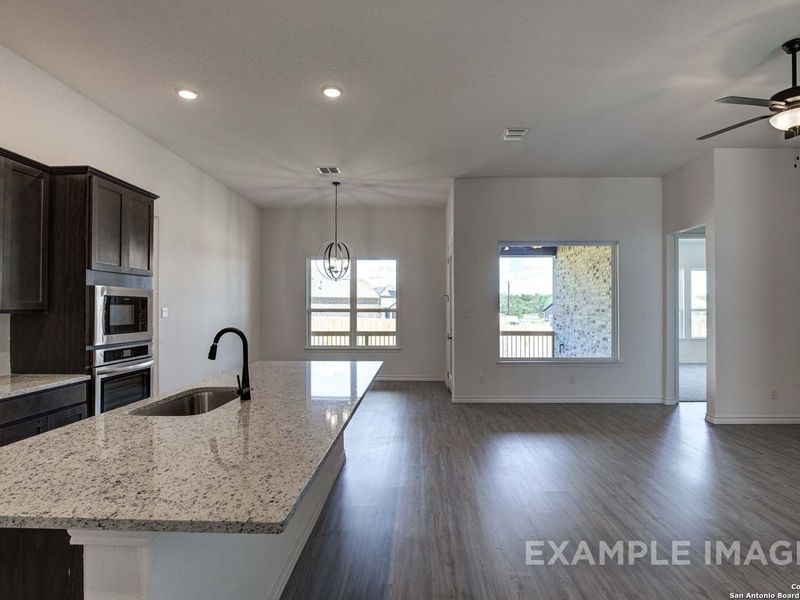 Furnished interior view inside a new home in Potranco Oaks, Castroville (Image 5). Furnished interior view inside a new home in Potranco Oaks, Castroville (Image 5).