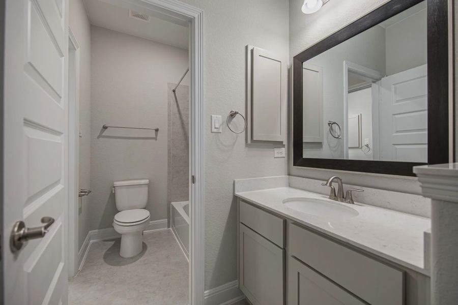 Representative furnished interior of a home built from the Drake by Chesmar Homes in Mesa Western, Cibolo (Image 9).