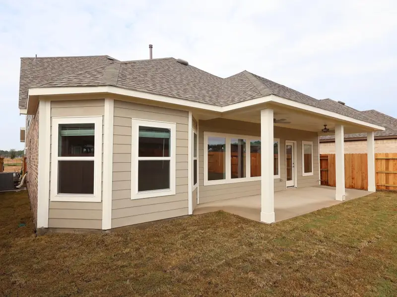 Exterior details and patio area of a home in Sorella, Tomball (Image 4). Exterior details and patio area of a home in Sorella, Tomball (Image 4).