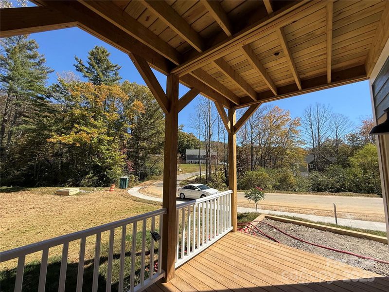 Exterior details and patio area of a home in , Black Mountain (Image 3).