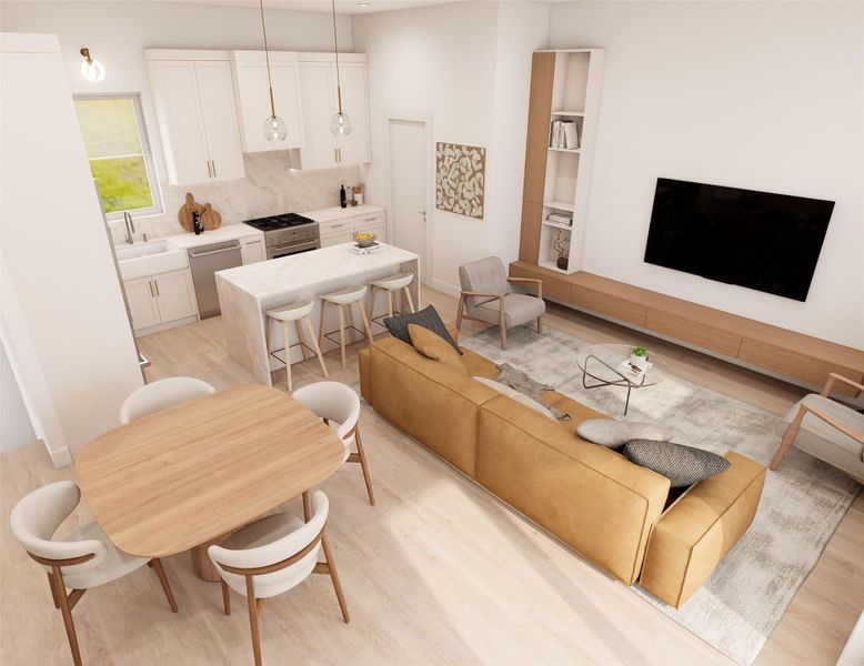 Furnished interior view inside a new home in , Houston (Image 14).