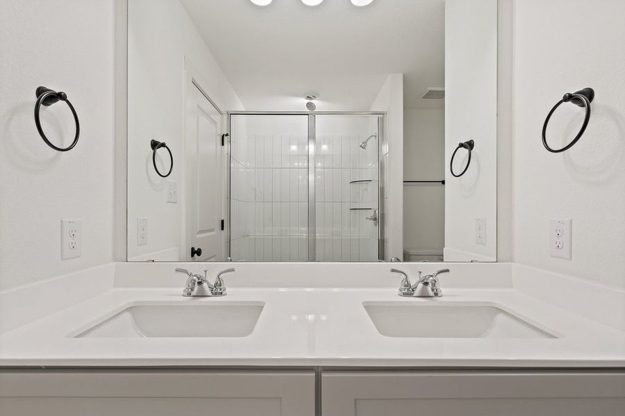 Furnished interior view inside a new home in Crosswinds, Kyle (Image 29).