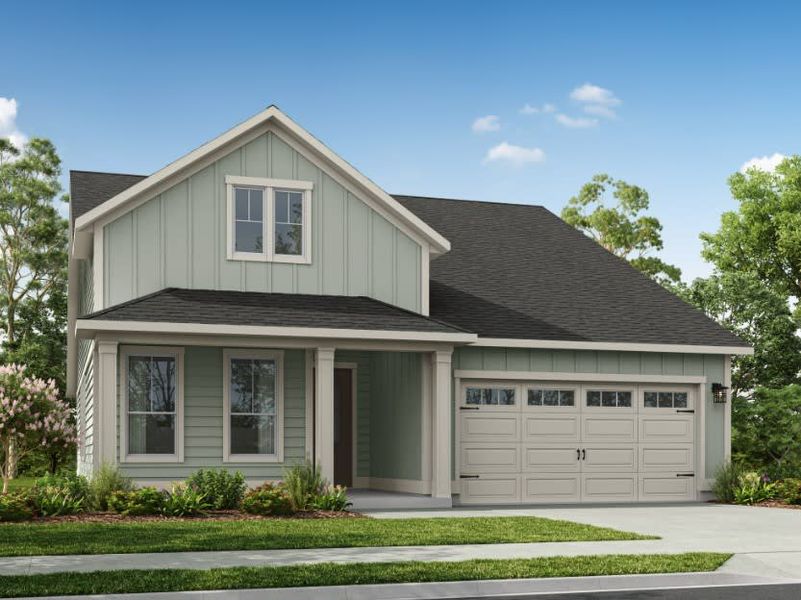 Representative exterior photo of a completed home built from the Cypress Cove by Tri Pointe Homes in Everstead, Wake Forest, NC (Image 20).