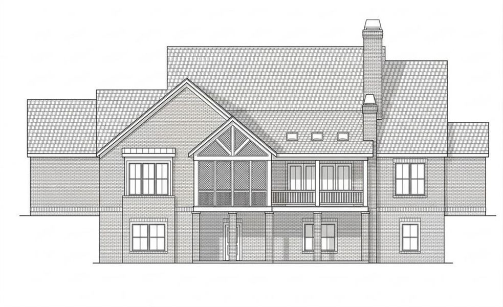 Exterior rendering of this home design in , Acworth, GA (Image 9).