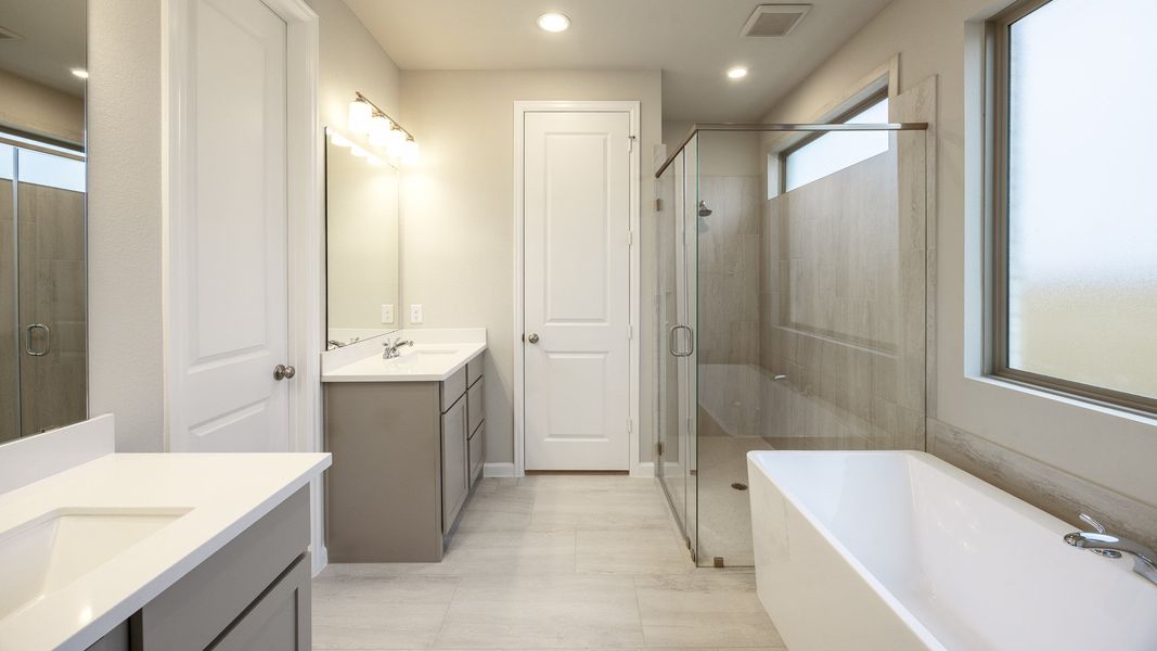 Furnished interior view inside a new home in Lariat 45', Liberty Hill (Image 6). Furnished interior view inside a new home in Lariat 45', Liberty Hill (Image 6).