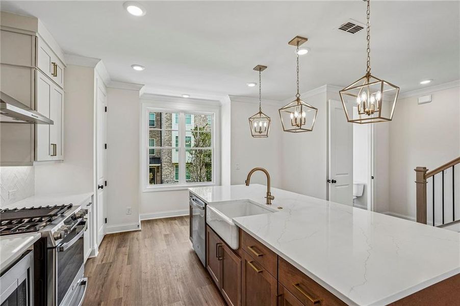 Furnished interior view inside a new home in Waterside Townhomes, Peachtree Corners (Image 10).