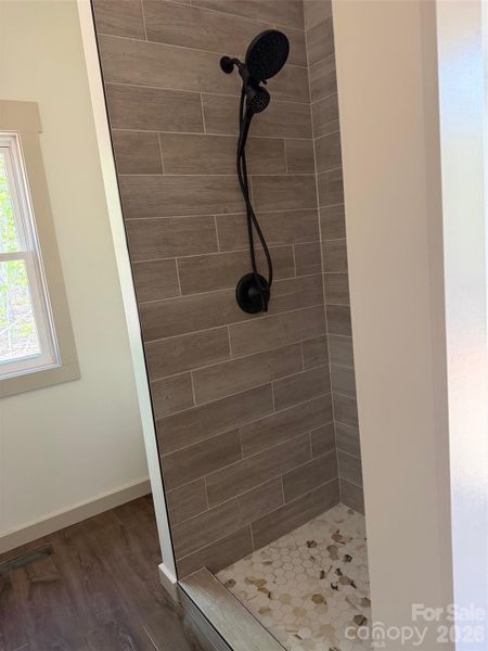 custom tile shower in Primary Bathroom