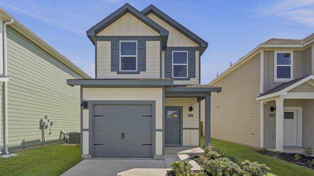 Front exterior of a new home in Arbor Trails North, Princeton, TX, highlighting curb appeal (Image 1). Front exterior of a new home in Arbor Trails North, Princeton, TX, highlighting curb appeal (Image 1).