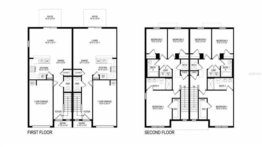 2D floor plan layout of this home in , Land O' Lakes, FL (Image 3).