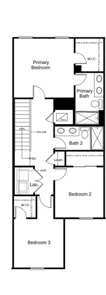 2D floor plan layout of this home in Reserve at Forest Lake Townhomes, Lake Wales, FL (Image 4).