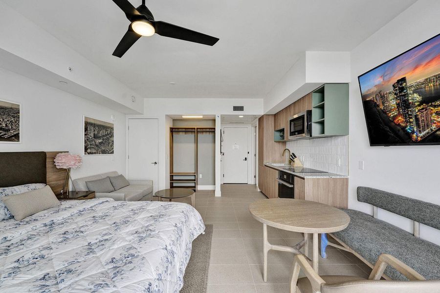 Furnished interior view inside a new home in , Miami (Image 9).